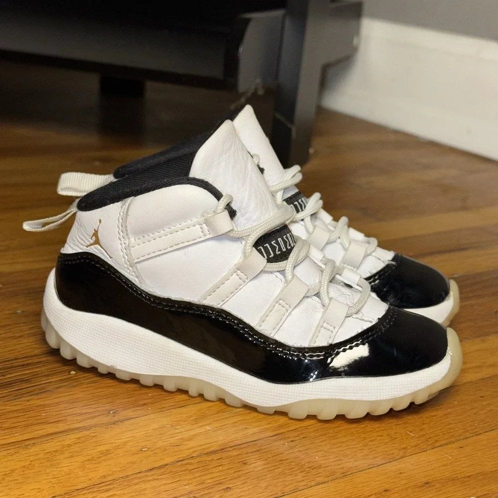 Nike Air Jordan 11 Retro Gratitude 2023 Toddler TD White Black 378040-170 9C